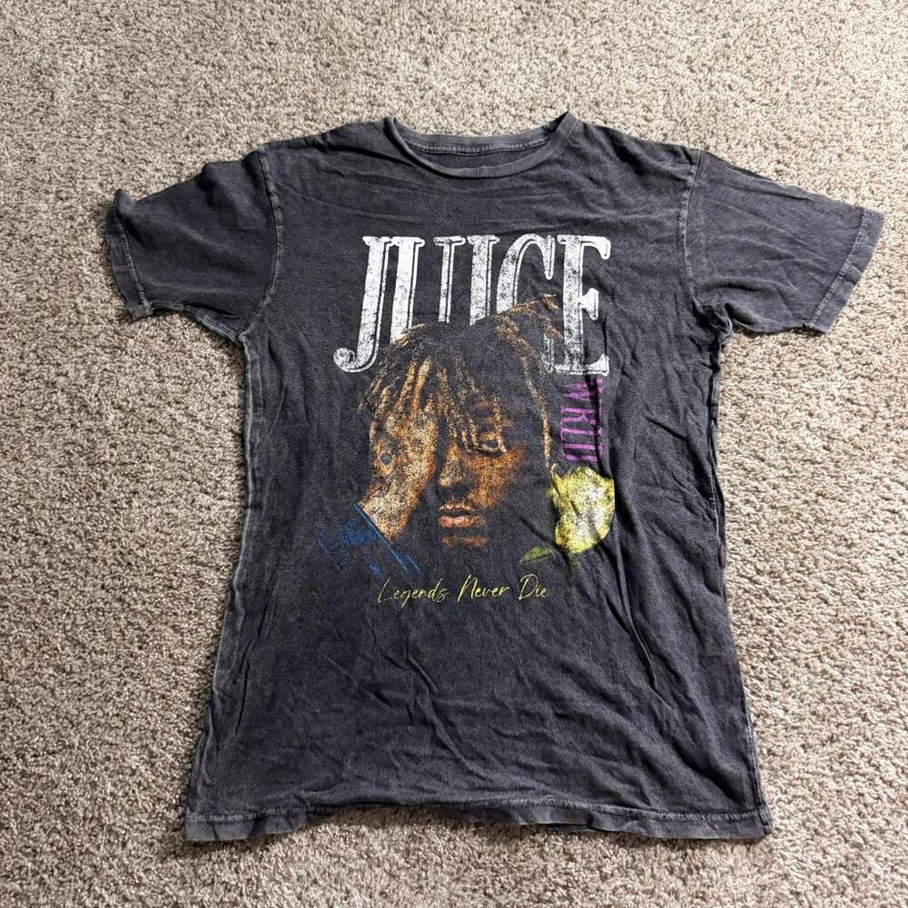 Juice WRLD Legends Never Die T Shirt Medium Black Rap Merch Graphic Tee